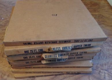 Copper Line set Tube Coil 25-FT 3/8\" Refrigeration Liquid LINE NIB NOS