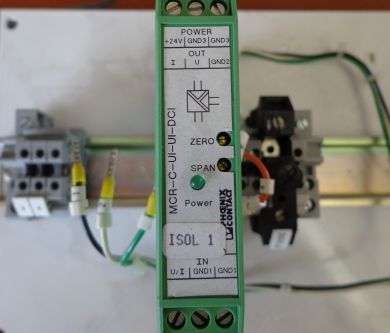 HOFFMAN PANEL WITH PHOENIX CONTACT CONVERTER AND MISC COMPONENTS   NOS/USED